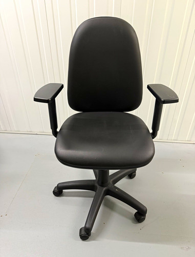 Black faux leather - black,