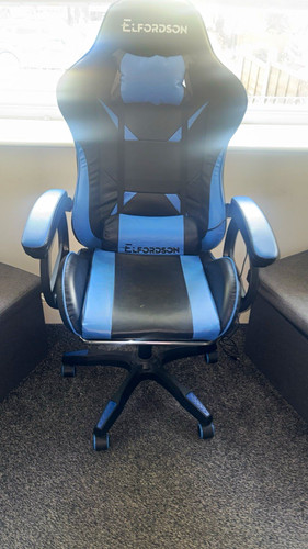 Elfordson blue faux leather - blue,
