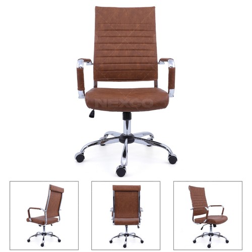 Faux leather brown office - leather,