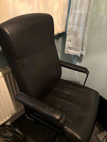 Executive high back black faux - black,