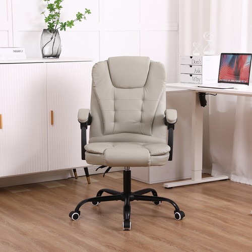High back faux leather - back,