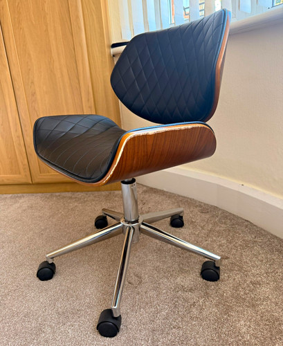 Faux leather office chair - faux,