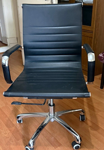 Black faux leather meeting - faux,